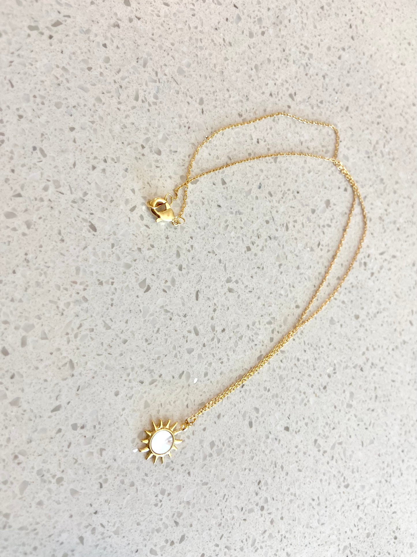 Mother of Pearl Sun Necklace