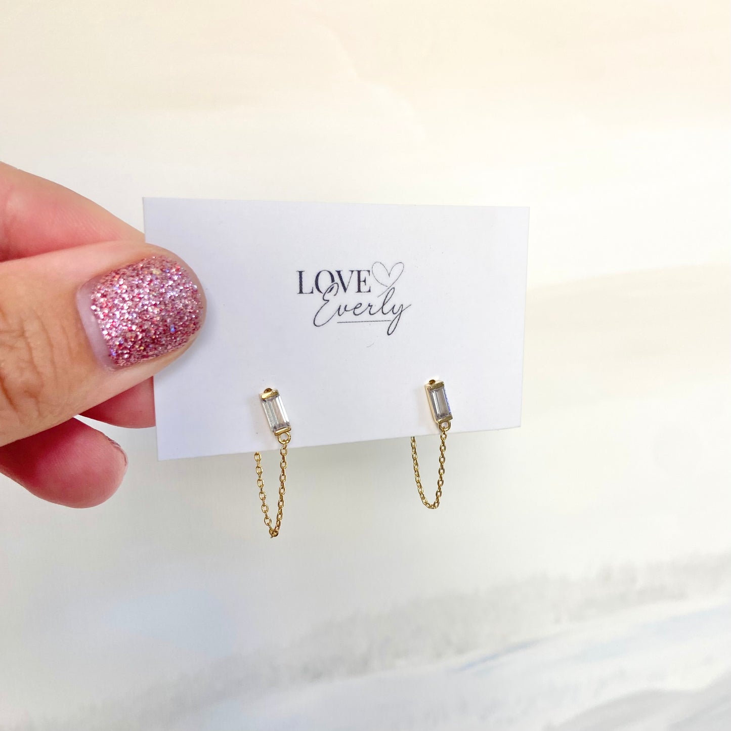 Baguette Chain Earrings