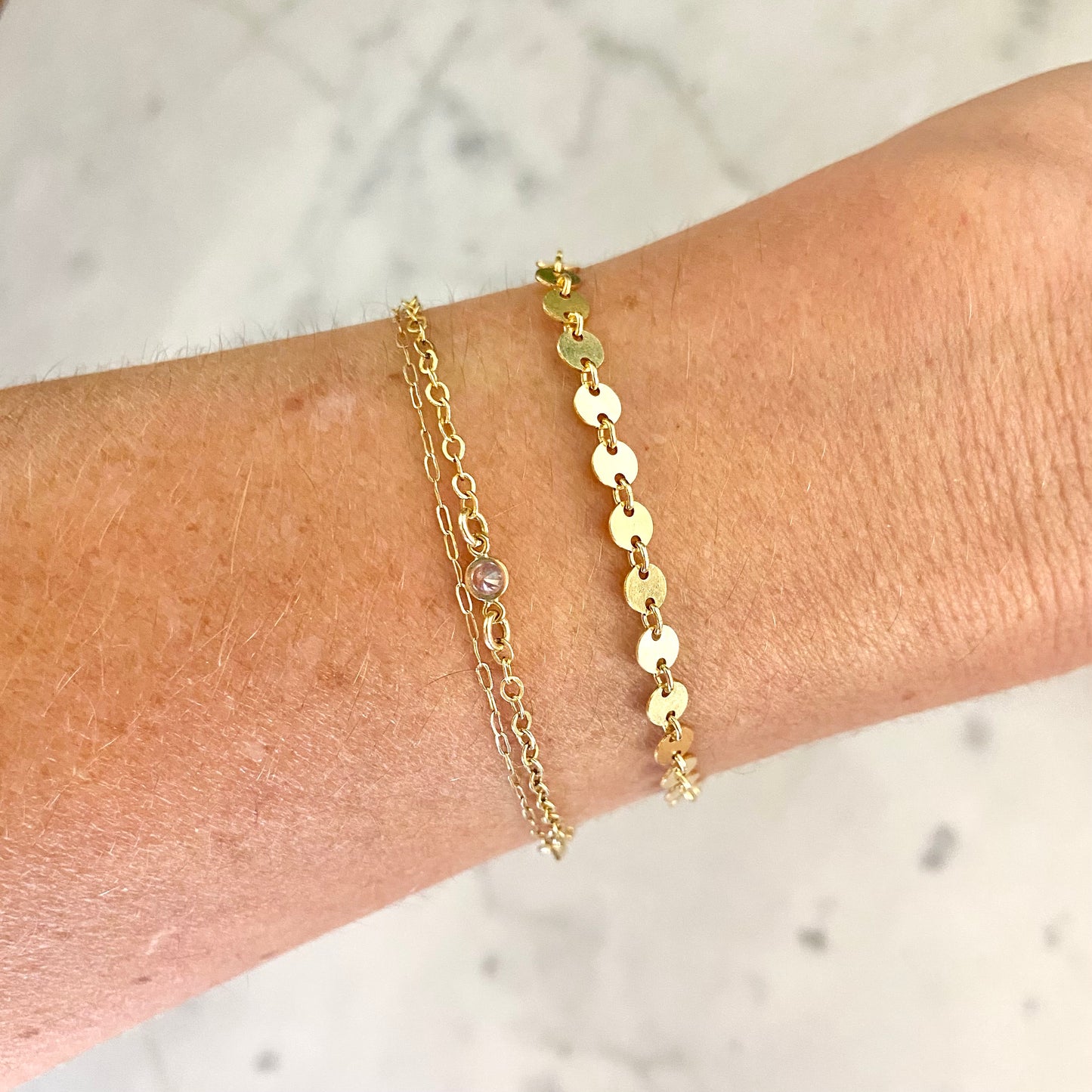 Gold Disc Bracelet
