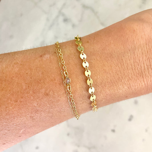 Gold Disc Bracelet