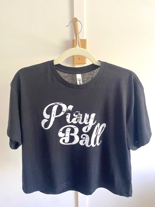Black Play Ball Tee