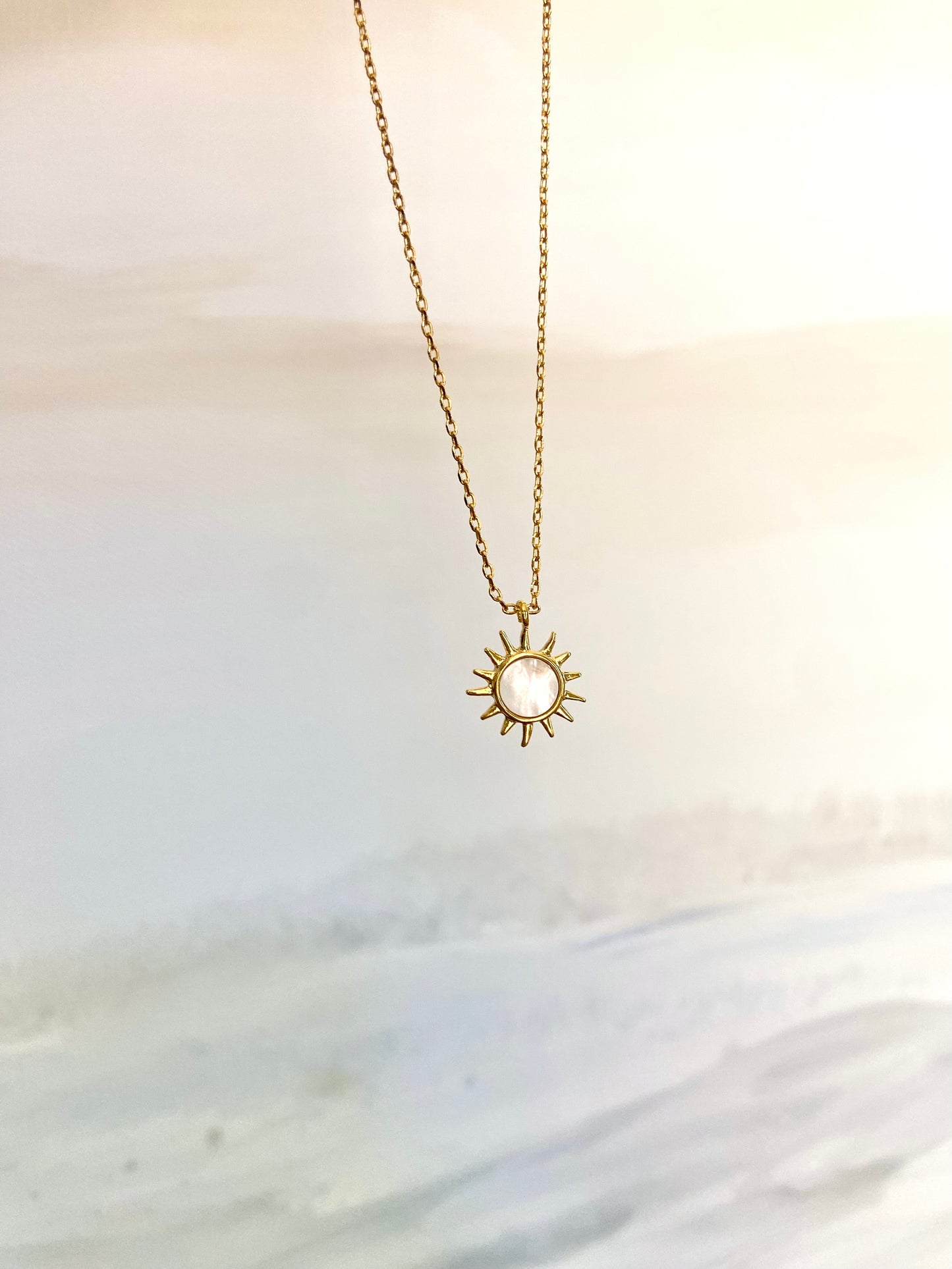 Mother of Pearl Sun Necklace